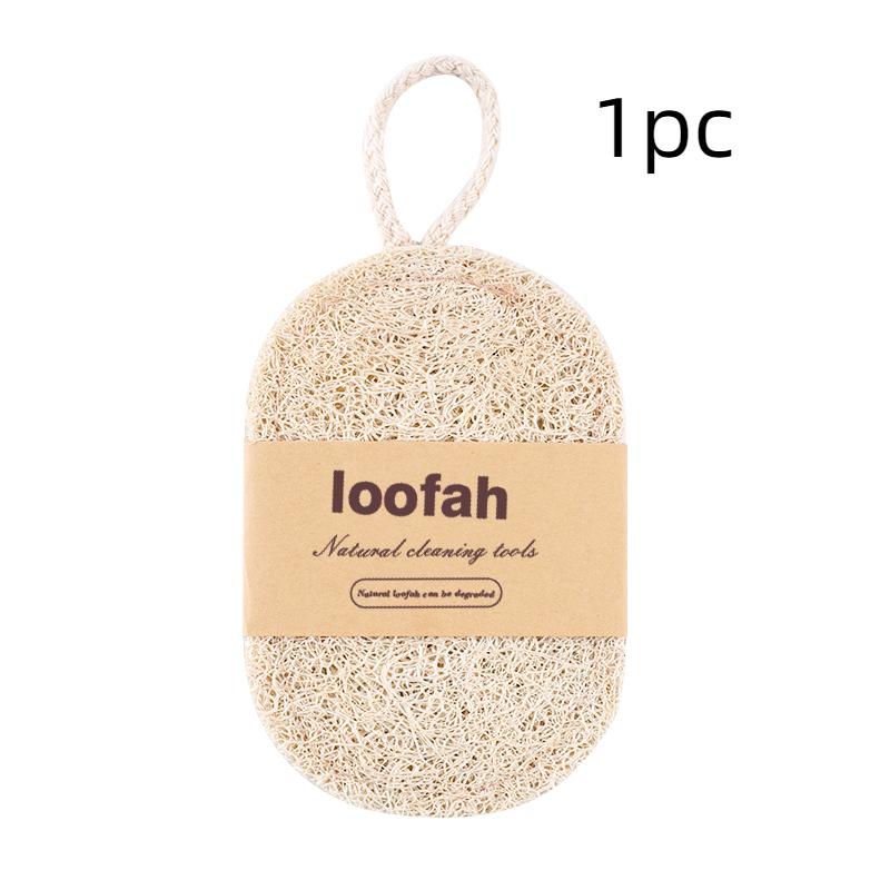 Natural Luffa Dish Towel Washing Cloth Sponge Loofah Scrub Pad Dish Pot Oil Stain Removing Scrubber Kitchen Clean Brushes Pad