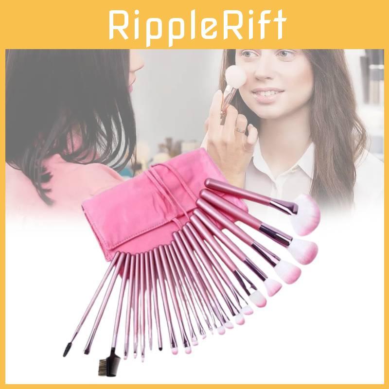 Makeup Brush Set 22 Pieces With Pink Pouch For Precise Application And Travel Convenience