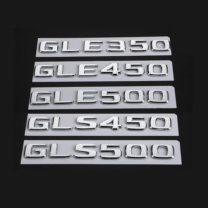 ABS 3D Chromowane Litery Na Bagażnik Samochodu Emblemat Logo DTETTY Mercedes GLE 350 450 500 W166 W167 GLS 450 500 X166 X167 Akcesoria z Napisem