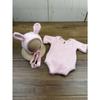 Newborn Knitted Rabbit Doll Outfit Photography Props with Soft Plush Tail Perfect for Baby Cosplay Photoshoots Must-Have