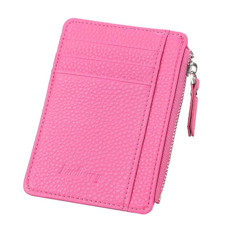 

Baellerry Unisex Ultra-Thin Zipper Wallet & Card Holder розы красного