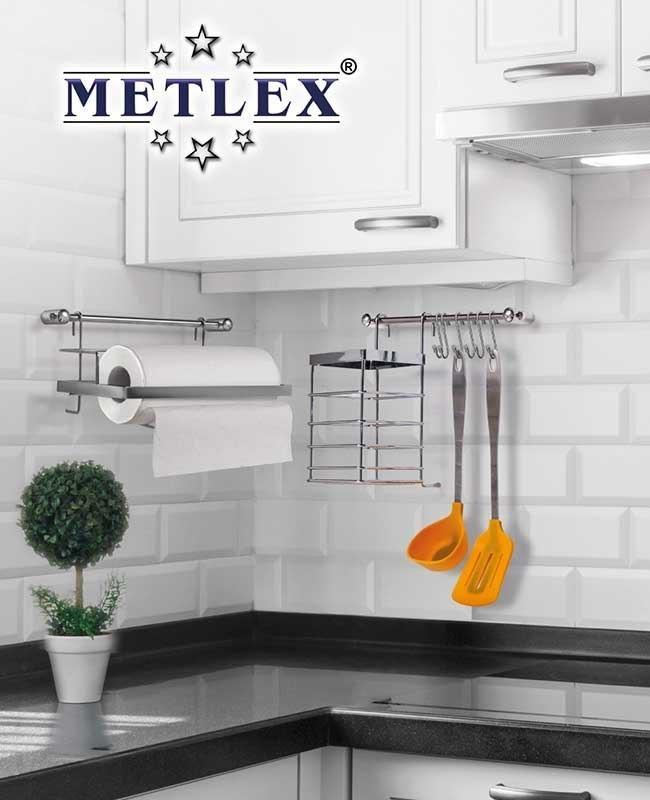 Corrimano da cucina 10 pezzi metlex mx-4540 argento lumarko!