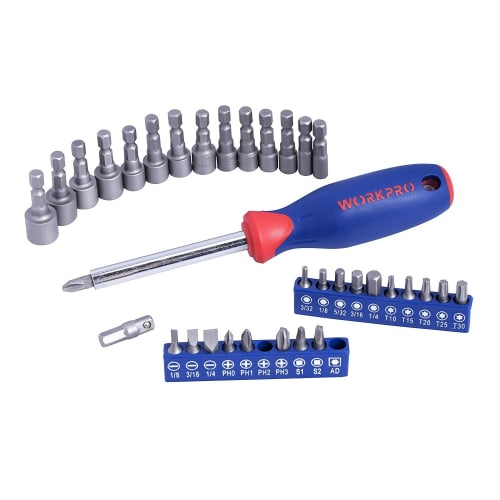 WORKPRO 164-Piece Socket Wrench Set, Inch Tool Set, Includes Ratchet Wrench for Harley, Automotive, and Motorcycle Repair and Maintenance