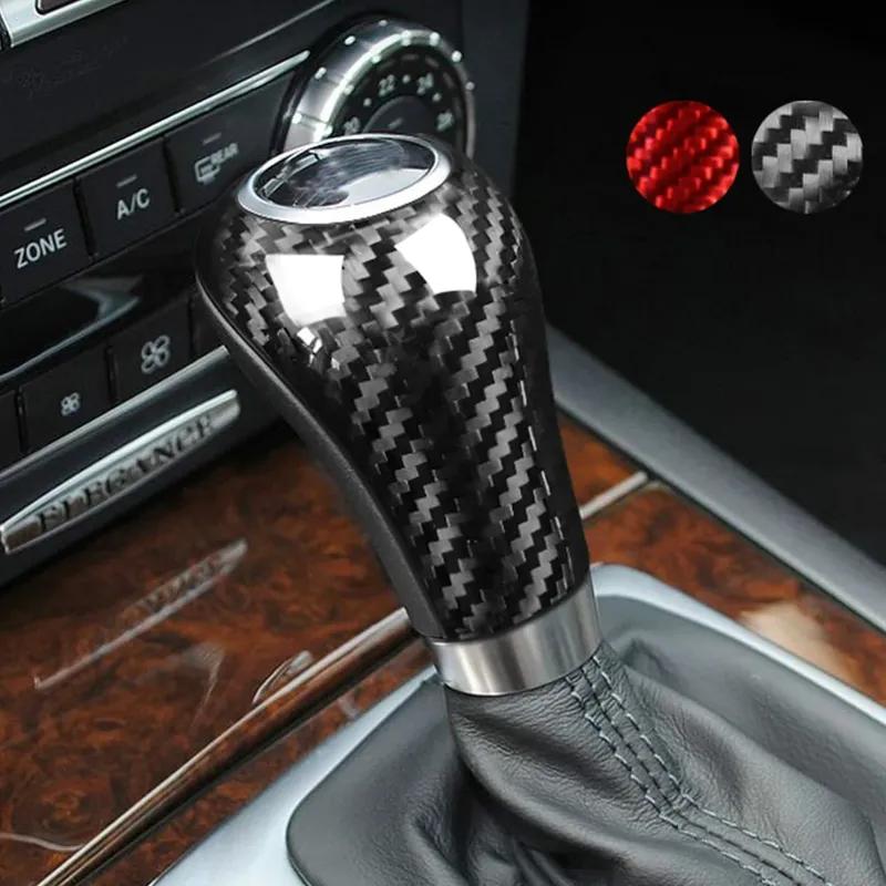 For Mercedes Benz W204 W212 W205 W169 W219 W463 CLS C E A G Class Real Carbon Fiber Gear Shift Knob Cover  Interior Accessories