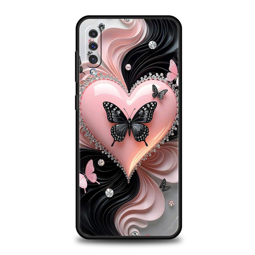 Colored Love Heart Printed Phone Case for Samsung Galaxy A56 A36 A26 A16 A34 A24 A42 A22 A20 A12 A40 A30 A10 5G Soft TPU Cover