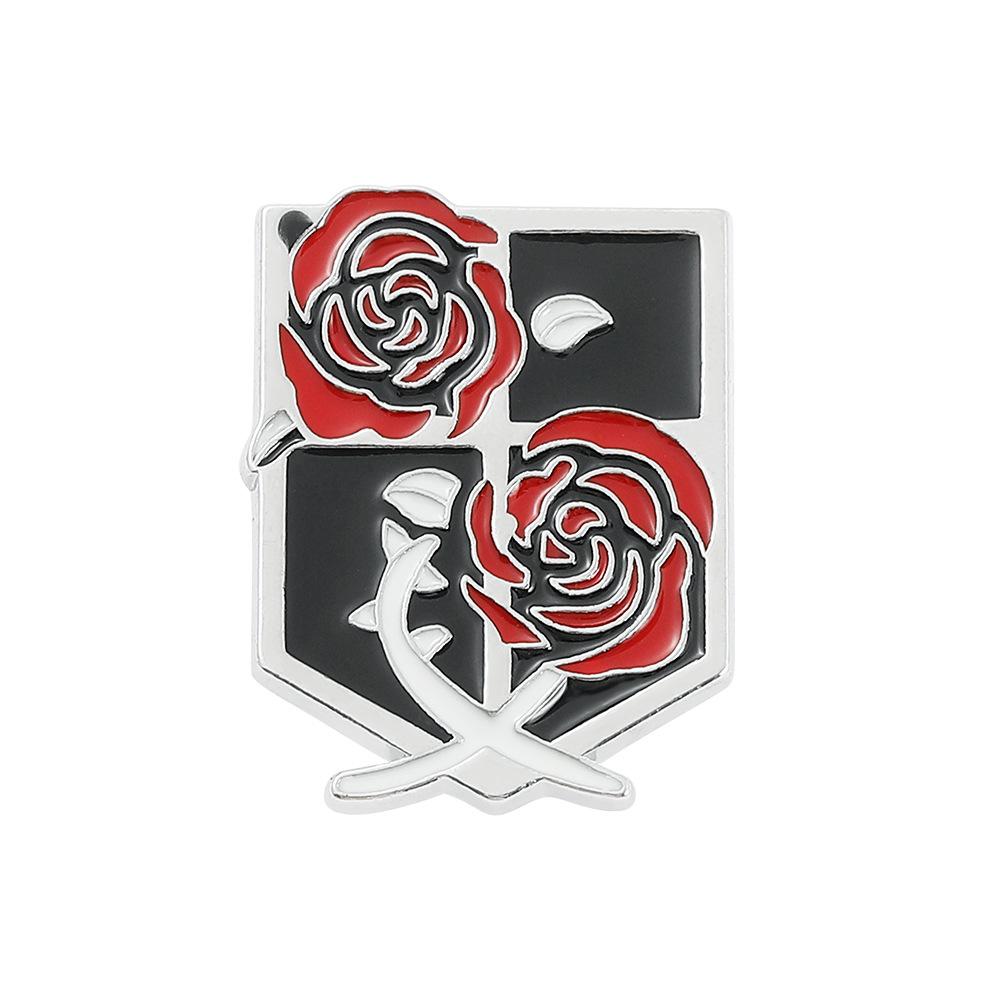Anime peripheral, attack giant brooch, guard rose, law enforcement unicorn brooch pin badge