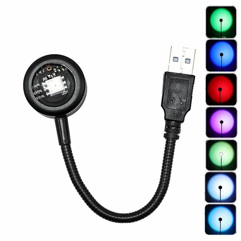LED Sonnenuntergangslampe Nachtlichter USB Projektor Geburtstagsfeier Dekoration Stimmungsleuchten für Schlafzimmer Wohnzimmer Wand Fotografie