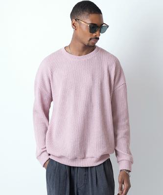 Seuteulaikeu Drop Shoulder Loose Pullover (Pink)