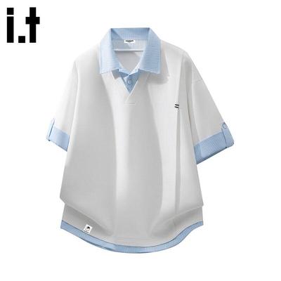 :CHOCOOLATEit Men's Layered Look Short Sleeve Polo Shirt