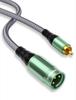 RAWAUX XLR To RCA Cable, Subwoofer Cable, 24K Gold-Plated XLR Male To RCA Male Stereo Audio Cable Adapter, XLR Microphone Cable for CD Players,