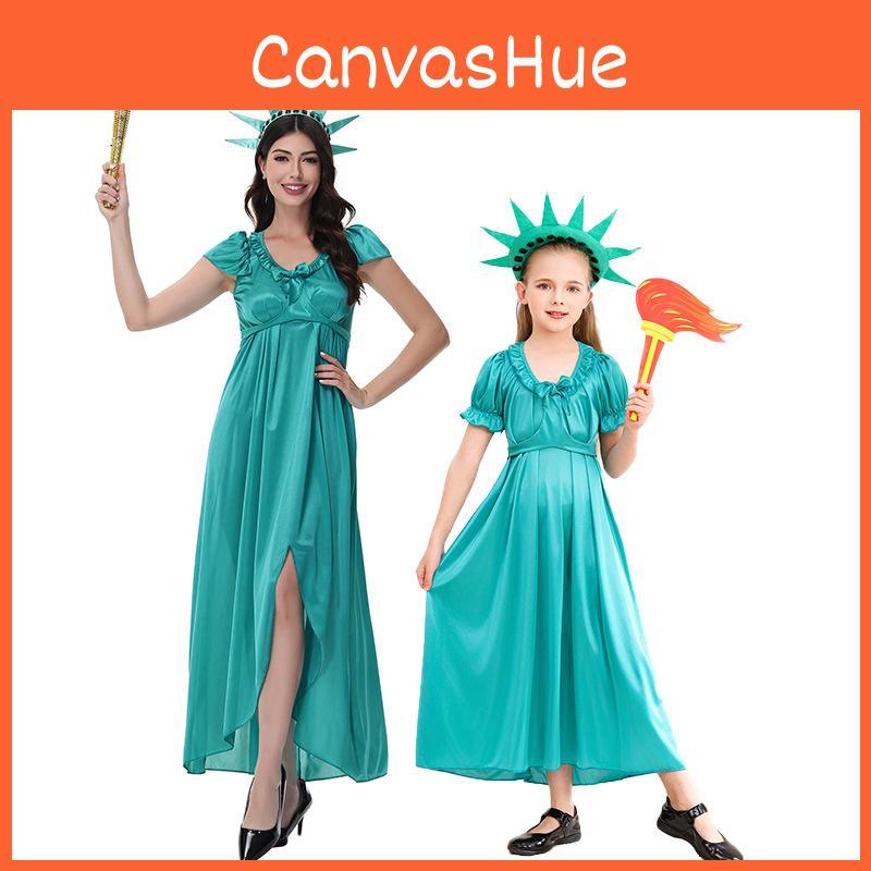 Statue Of Liberty Halloween Gown With Soft Polyester For Costume Events And Parties