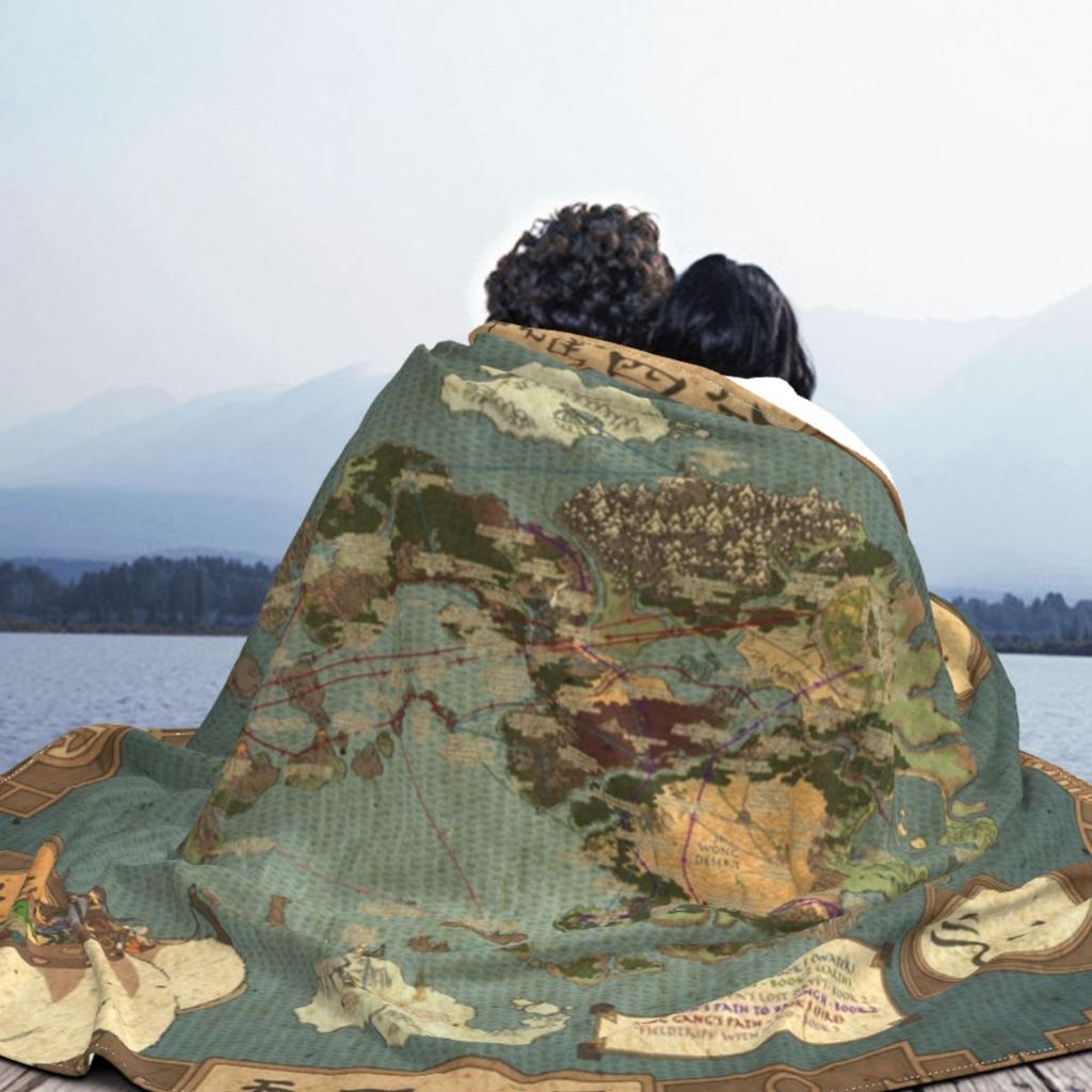 Avatar The Last Airbender Map Blankets anime tv show Flannel Funny Warm Throw Blankets for Home Autumn/Winter