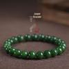 Spinatgrünes Hetian-Jade-Tierkreiszeichen-Armband für Damen und Herren - Neuer chinesischer Stil