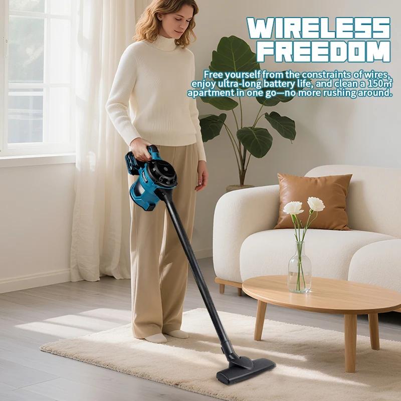 16000pa Cordless Electric Vacuum Cleaner Handheld Rechargeable Dry/Wet Dust Carpet Collector Machine for Makita 18v Battery Pin