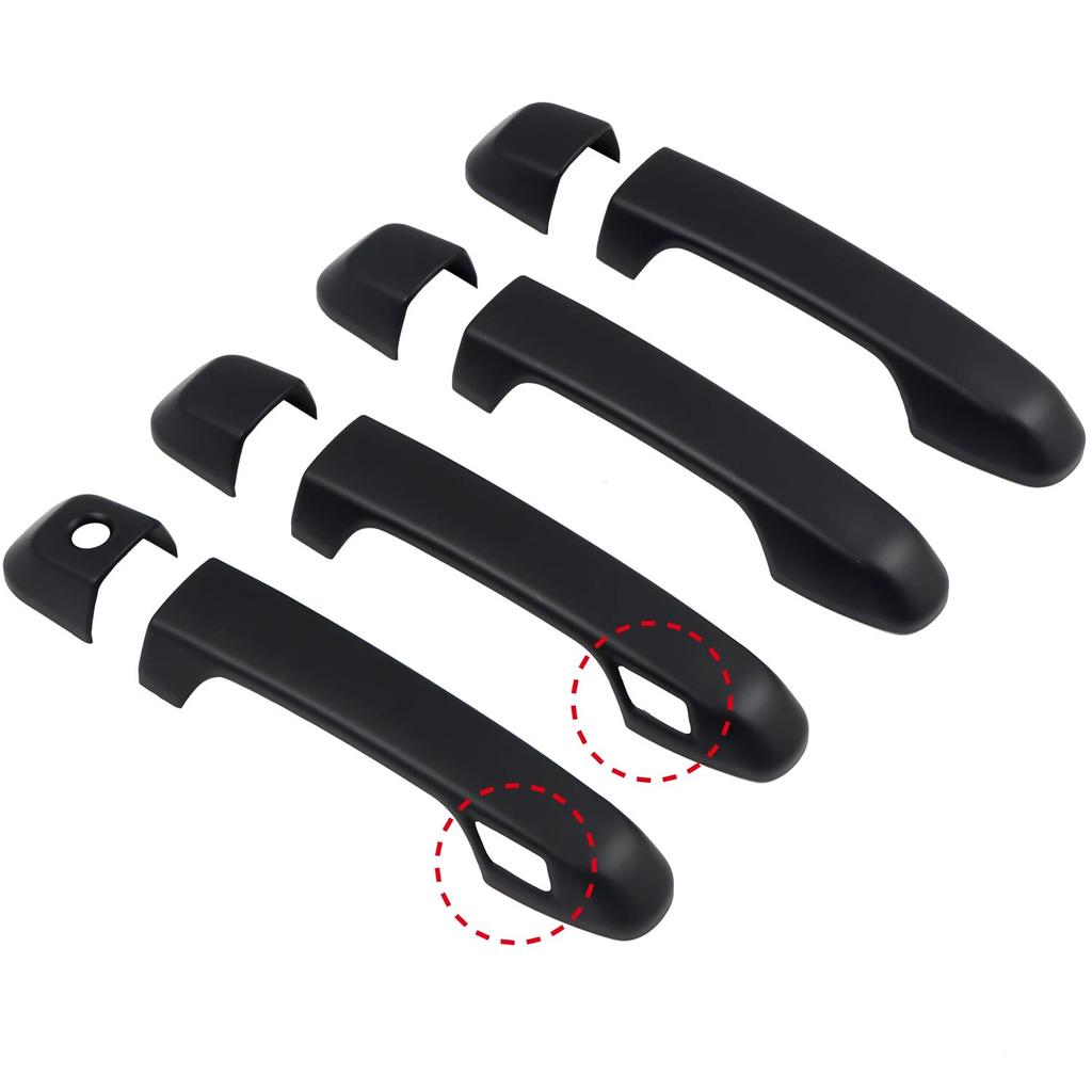 Car Accessories for Toyota 4Runner 2010- ABS Matte Black Exterior Side Door Handles Cover Trim