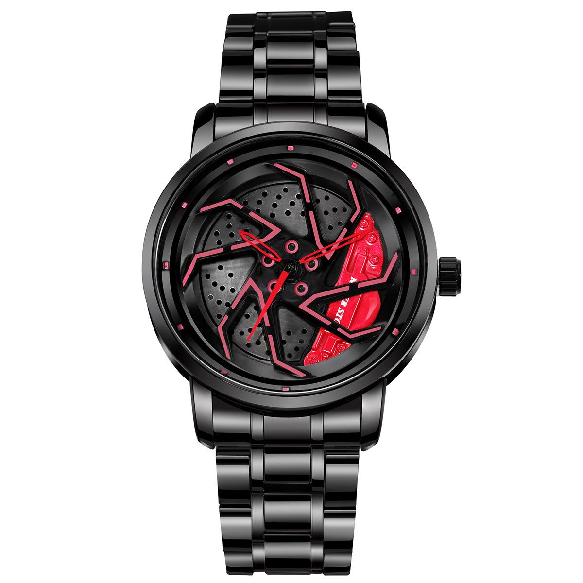 

UTHAI CQ325 Fashionable Men watch with wheel clamp design,rotating hollow quartz watch,cool clock gift watches for man