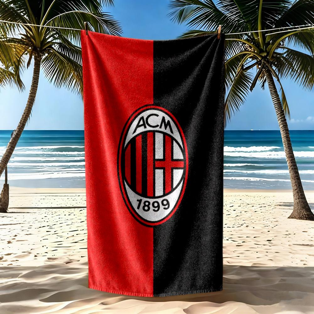 Ac Milan Beach Towel Quickdry Soft Microfiber Comfortable Lightweight Portable For Swimmingbeachcamping Travel Beach Accessoriesgym