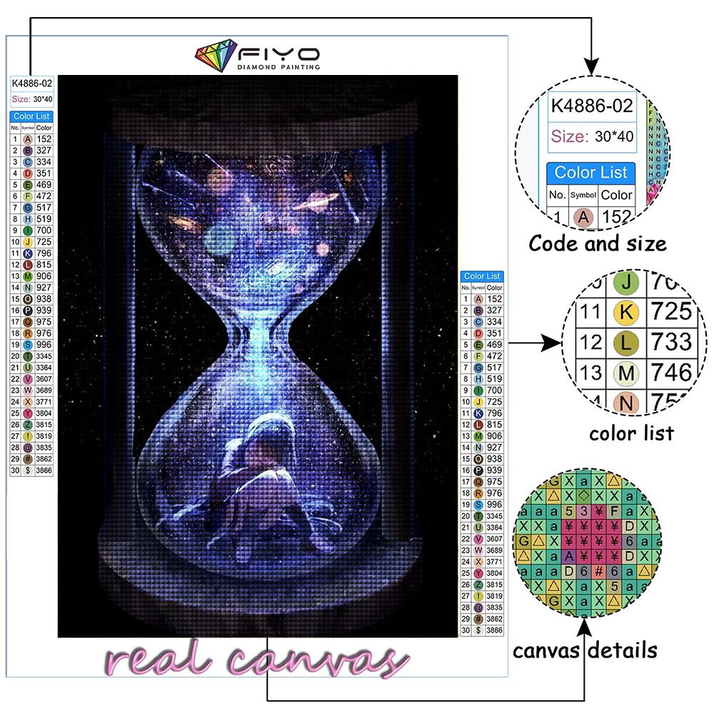 5D DIY Girl In Hourglass Bottle Cross Stitch Rhinestones Diamond Drawing Embroidery Mosaic Home Decor