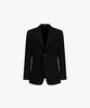 Liberclassy [24Fw] Lkw26401 Black Regular Fit Single Two-Button Notched Lapel Corduroy Set-Up Jacket