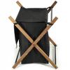 KADAX Cesto para la Ropa Negro de Madera Plegable Contenedor Grande Eco 39L