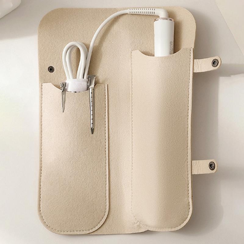 Saç Maşası Kılıfı Saç Düzleştirici Saklama Çantası Kuaför Maşası Yalıtım Matı Isıya Dayanıklı Kılıf