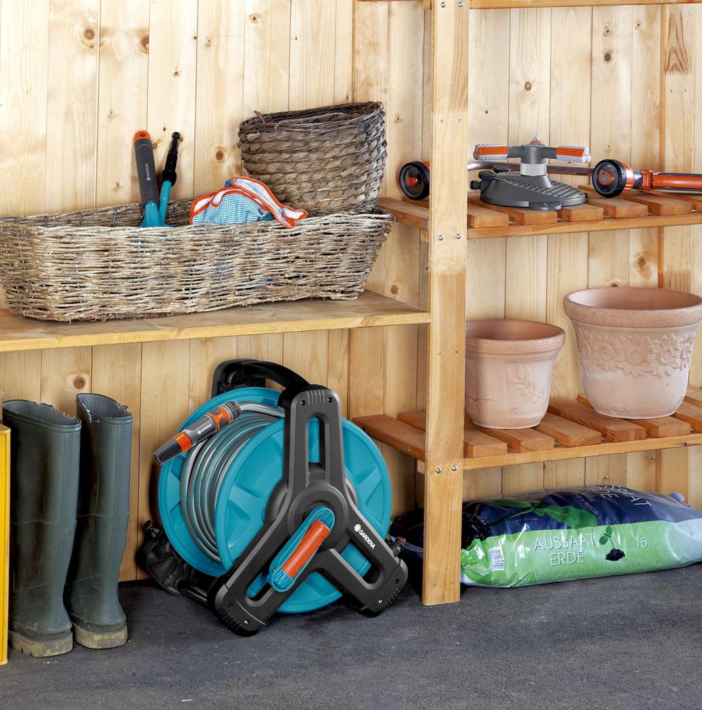 GARDENA Hose for hoses up to 50m Made in Product Up to 5 Years Reel, 8007-20, long, Germany, Warranty