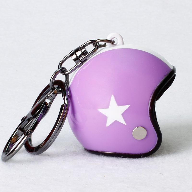 Star Pattern Helmet Design Keychain Car Motorcycle Motor Bicycle Crash Helmet Key Fob Chain