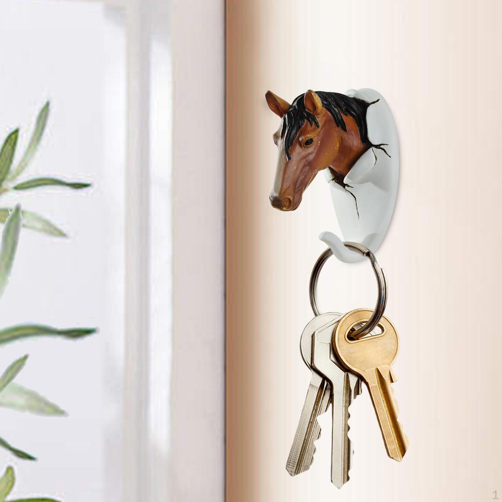 Wall Hook Organizer for Keys And Hats 6x7.5x11cm Horse