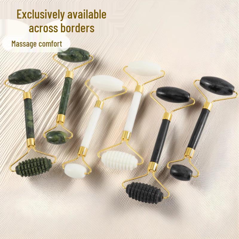 Jade Roller & Gua Sha Facial Massage Three-Piece Set