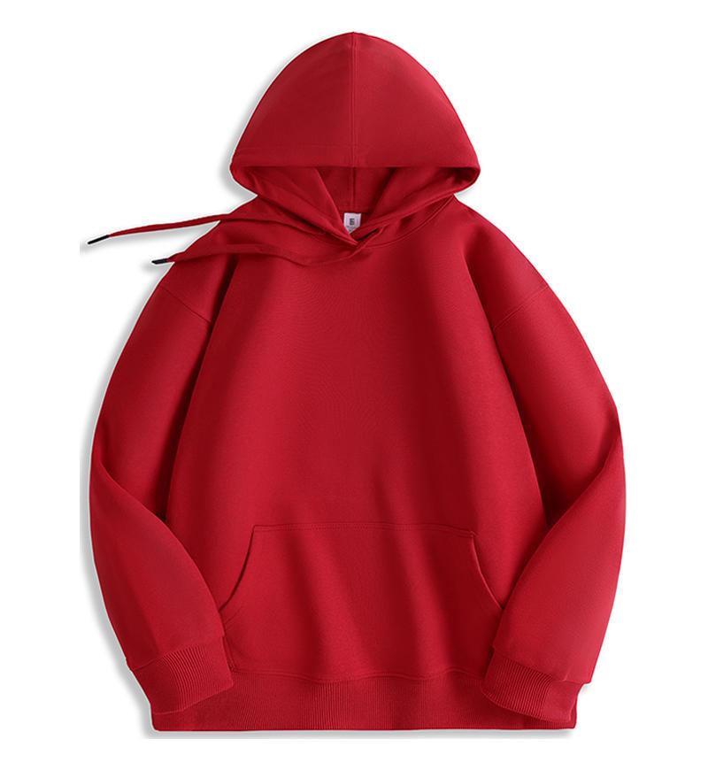 Black Solid Color Hooded Sweatshirt for Women - Korean Style, Loose Fit, Casual, Versatile, Plus Velvet Jacket for Autumn/Winter.
