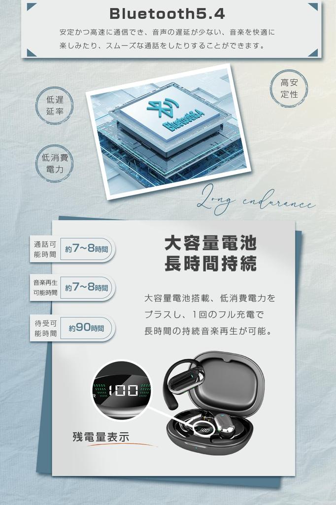 Improved SLuB Bluetooth True Wireless Air Conduction Sound Reduced Sound LED Automatic Compact and High Compatible with Multiple iOS and Android