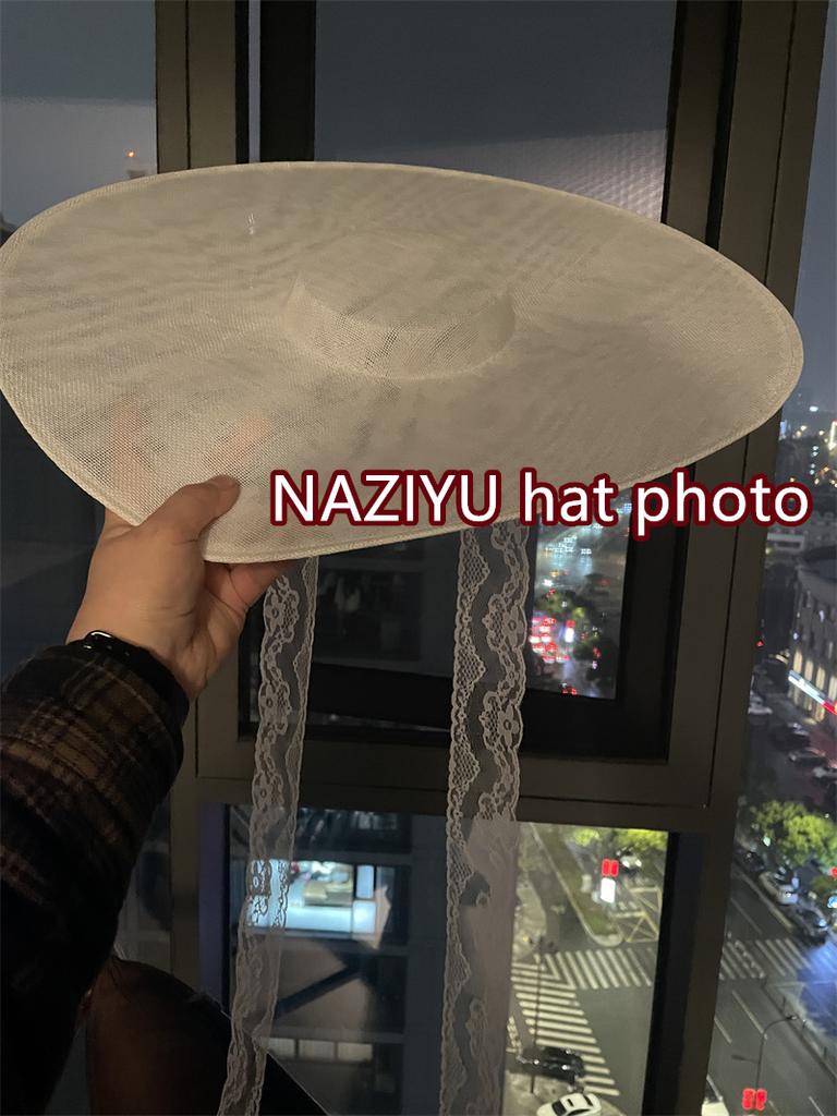 202508-bbao Ins Chic Faux Linen Diy Vintage Style Bride Solid Classic Sun Hat Women Leisure Cap
