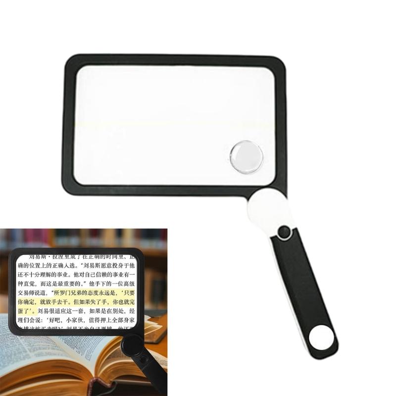 3X Magnification Magnifying Glass 72 LED Light 3 Lighting Modes Rechargeable Magnifier USB Rechargeable Large Lens