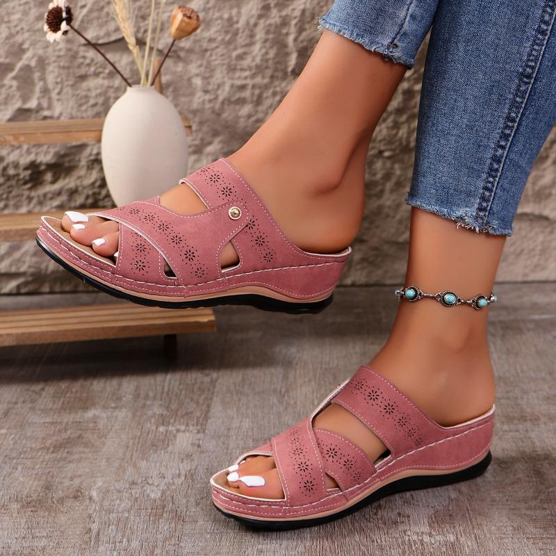 Ladies Shoes  Hot Sale Open Toe Women's Slippers Daily Casual Slippers Women Round Toe Platform Wedges Rome Plus Size Sandal