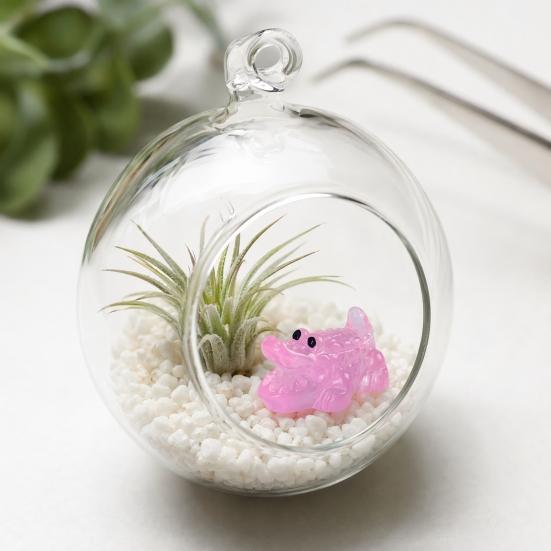 24Pcs Luminous Ornament, Mini Crocodile Shape Soft Jelly Texture Resin Figure, DIY Accessories Night Glow Toy, Random Color