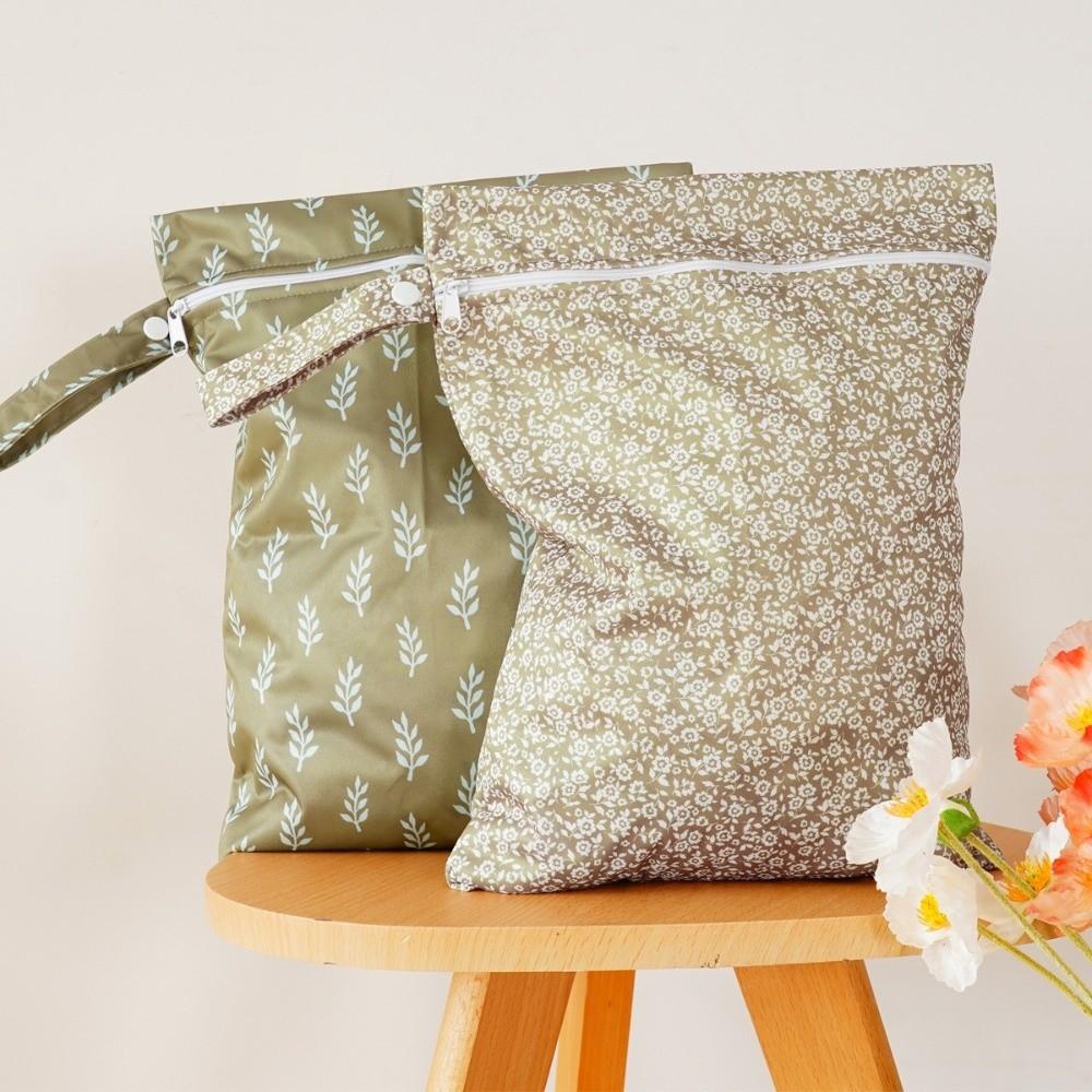 2pcs Reusable Printed Wet Dry Bag Waterproof Laundry Organizer Pouch  for Yoga Gym