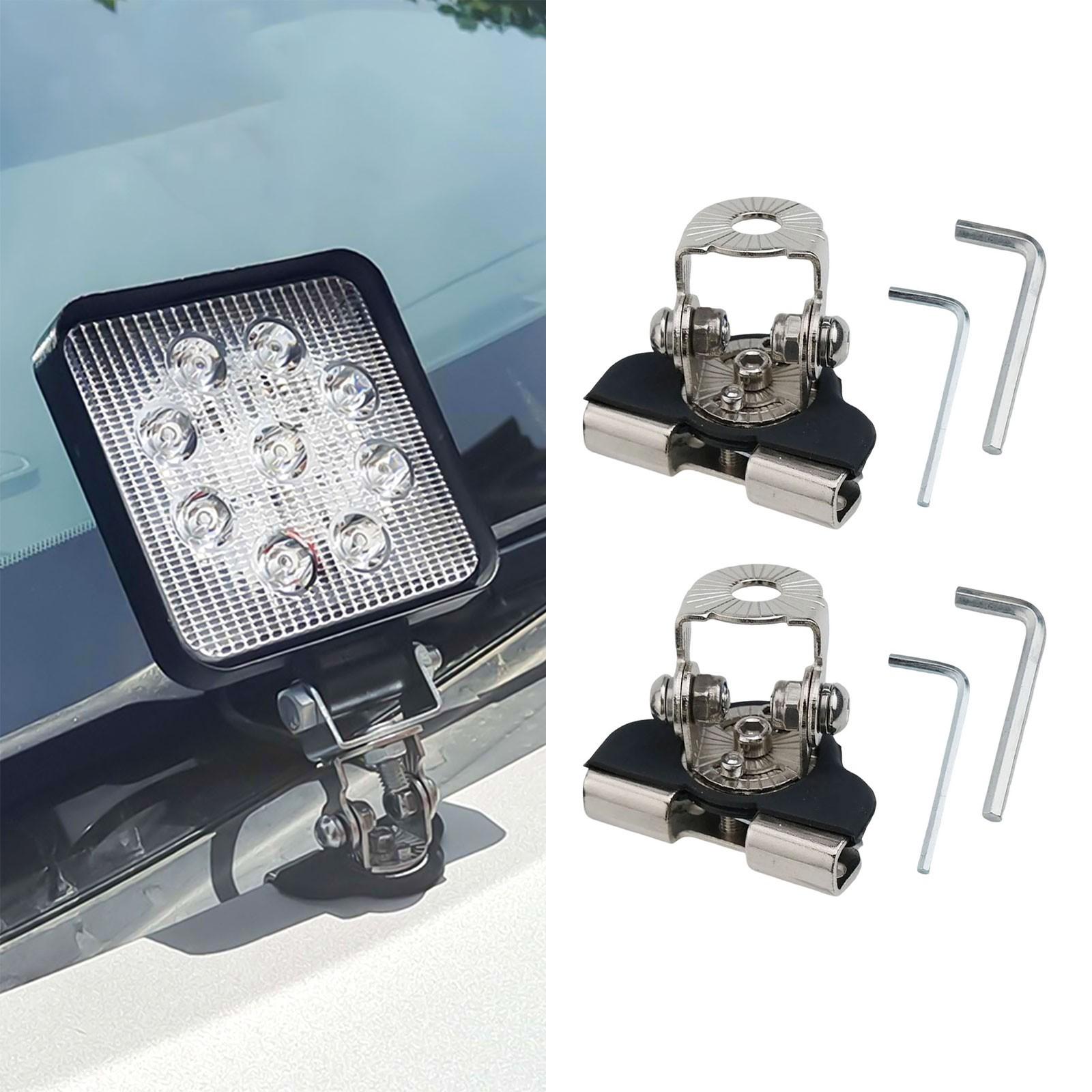 

For car LED Light Bar Brackets 2pcs for SUV Hood Spotlight Installation серебряный