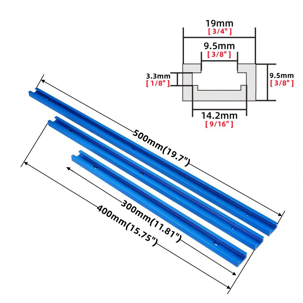 T-Track Aluminum T-Slot Miter Track Jig for Woodworking Tables - Universal T-Screw Fixture Slot for Router Tables, Saw Tables