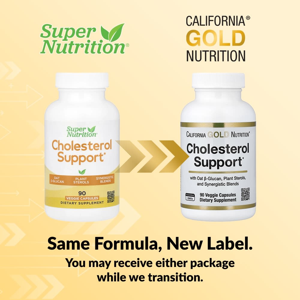 Super Nutrition Cholesterol Support, 90 Veggie Capsules