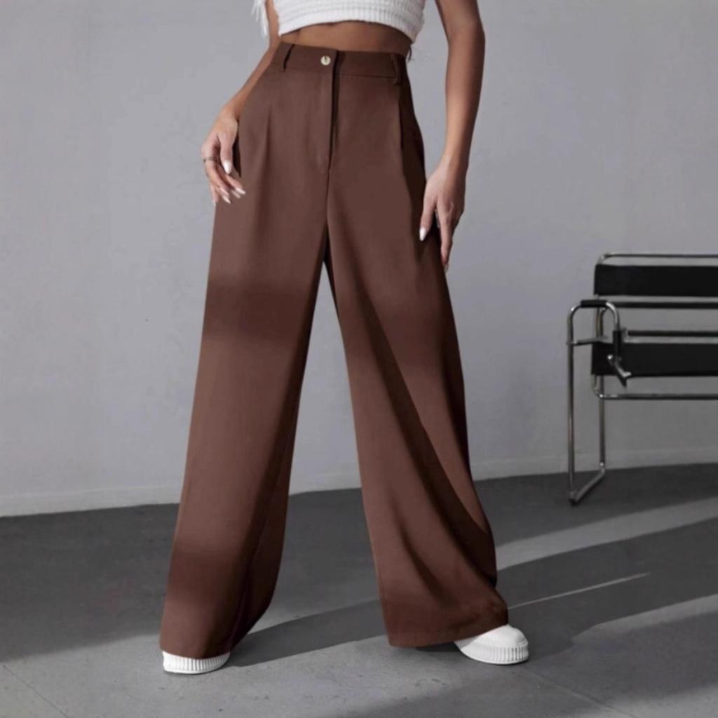 Autumn new women's solid color trousers suit pants casual sports straight pants