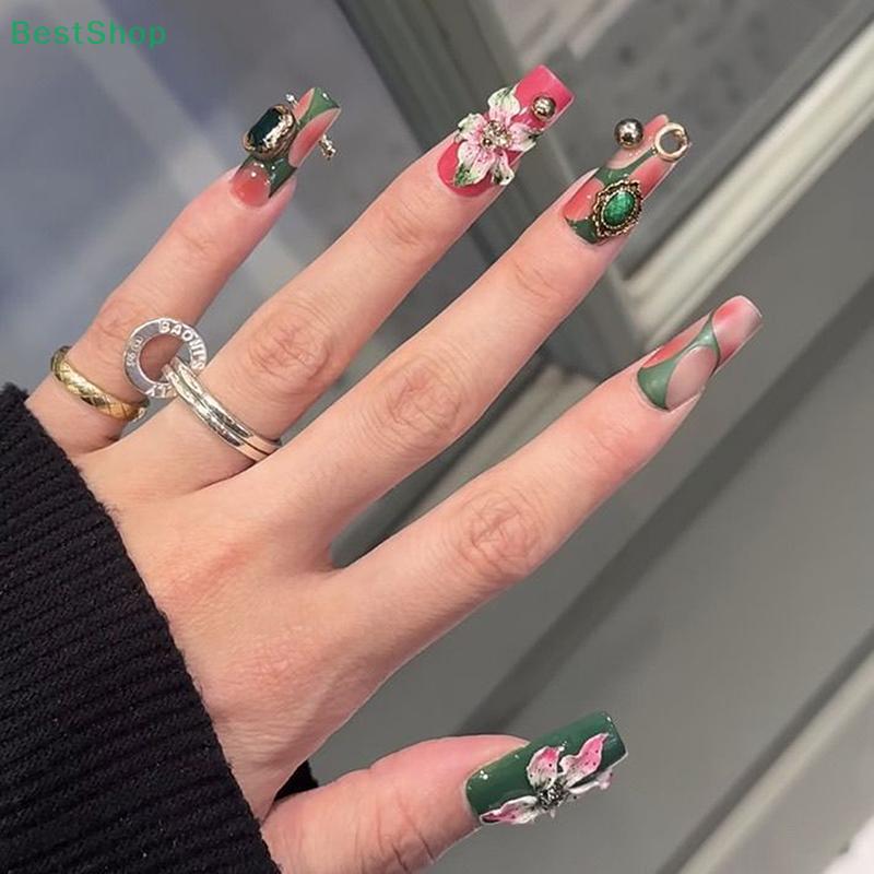 3D Silicone Nail Art Template Carving Curved Lily Flower Transparent Nail Art Decor DIY Nail Art Mold