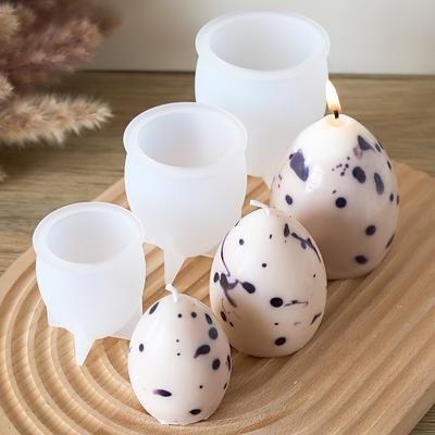 Velikost S/M/L Silikonová forma na svíčku ve tvaru vejce DIY 3D Simulace vejce Vonné mýdlo UV Epoxidová pryskyřice Forma Velikonoční řemeslný dárek Dekor Nástroje na výrobu