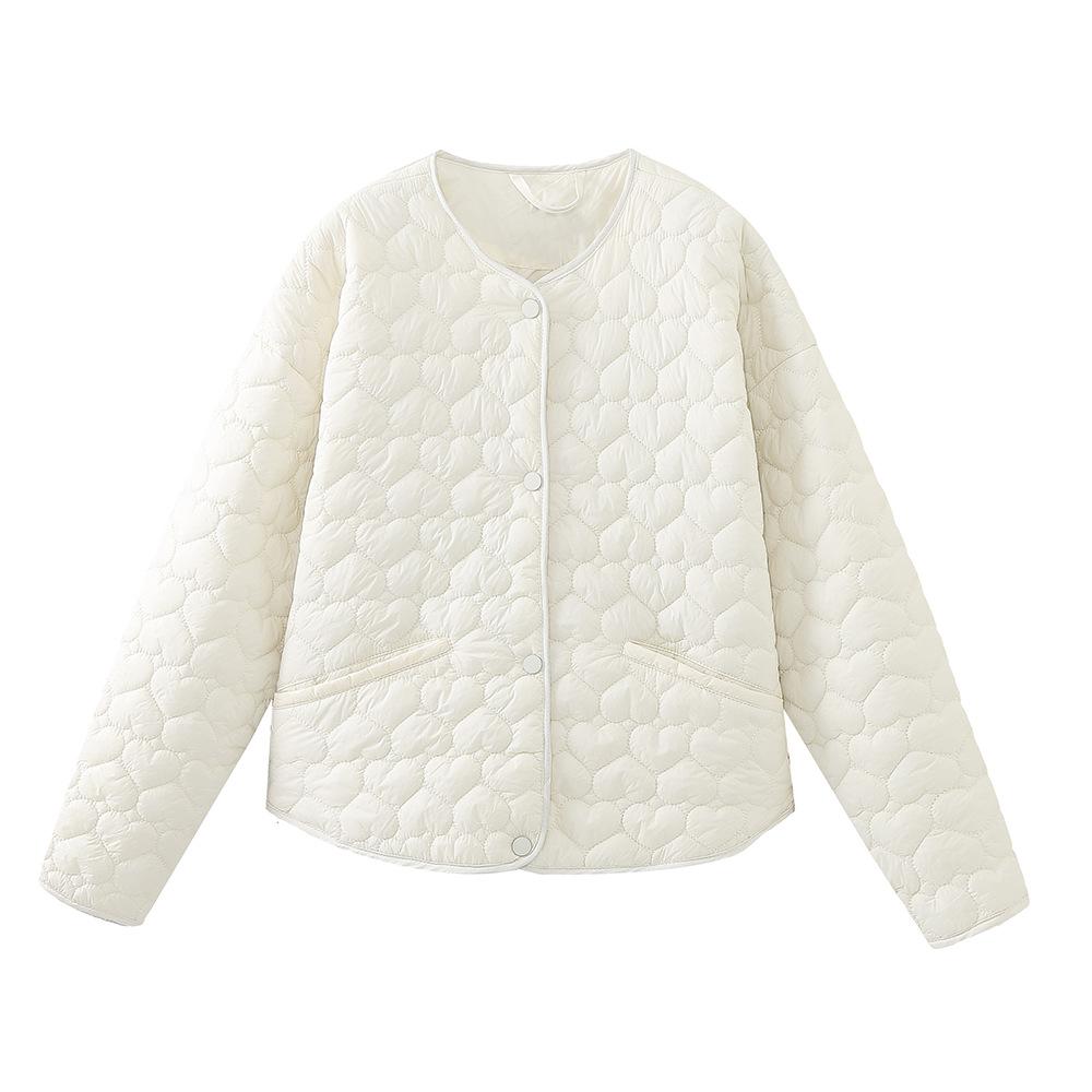 Autumn New Women's Clothing Design Heart-shaped Quilting Cotton Jacket Jacket 3046830