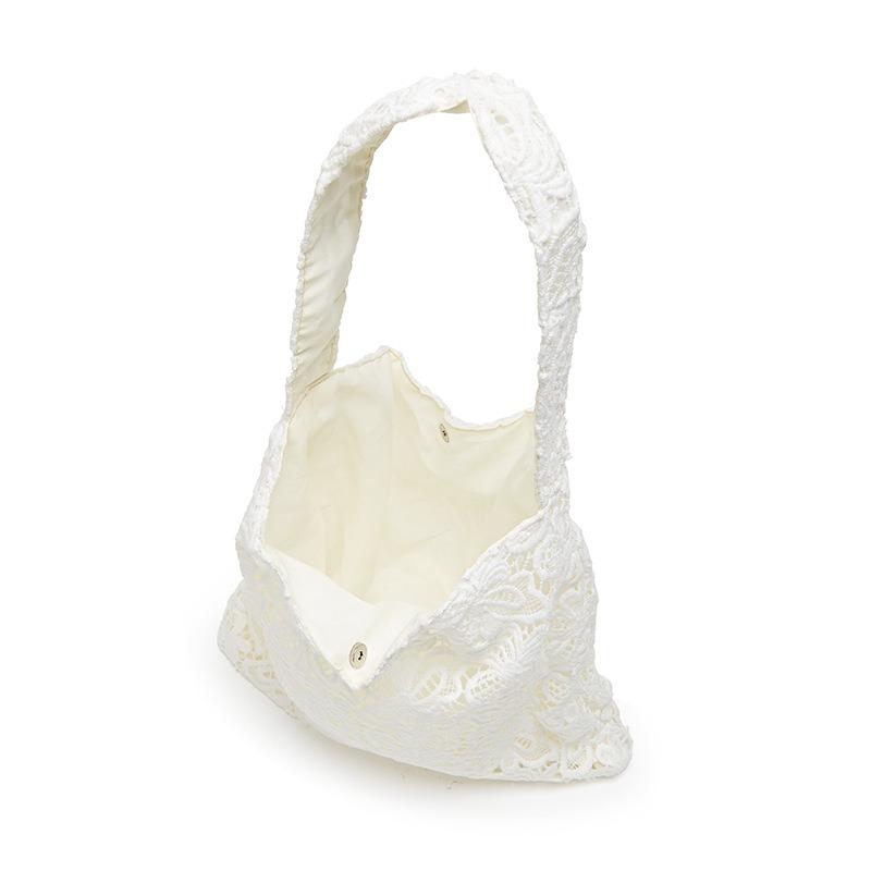 Star Shoulder Bag Female Simple Pastoral Flower Lace Gentle Fairy Large Capacity Commuter Tote Bag