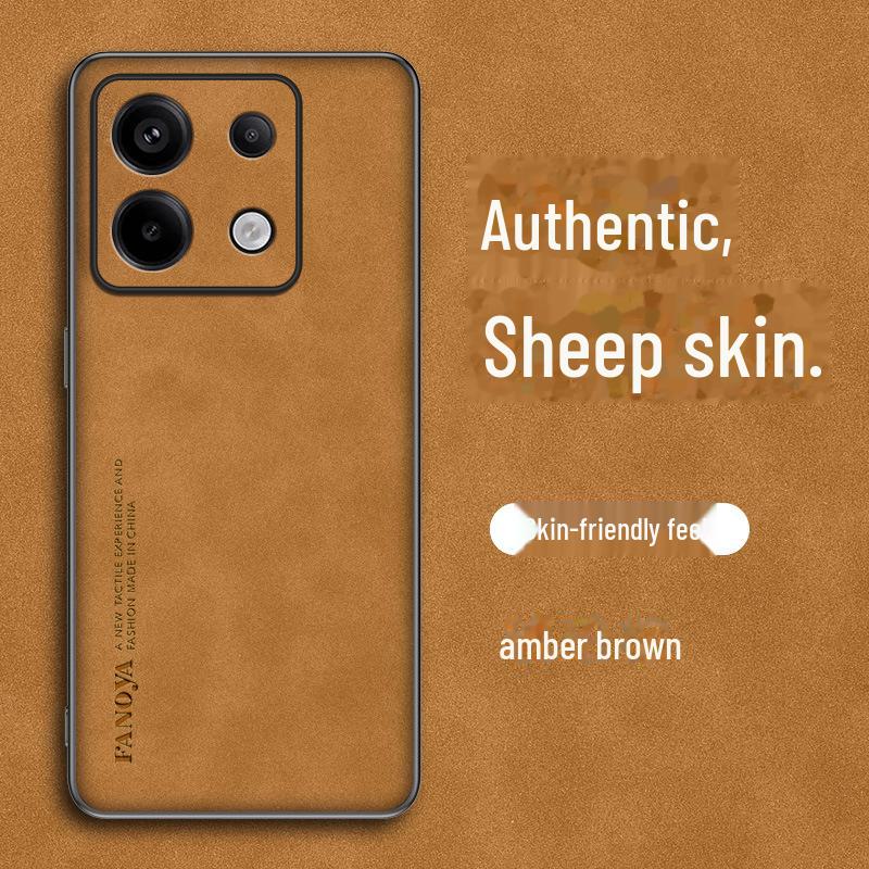 

Чехол для телефона Redmi Note 13 Pro из овчины - овчина, защитный чехол от падений Redmi Note 13 Pro 5G