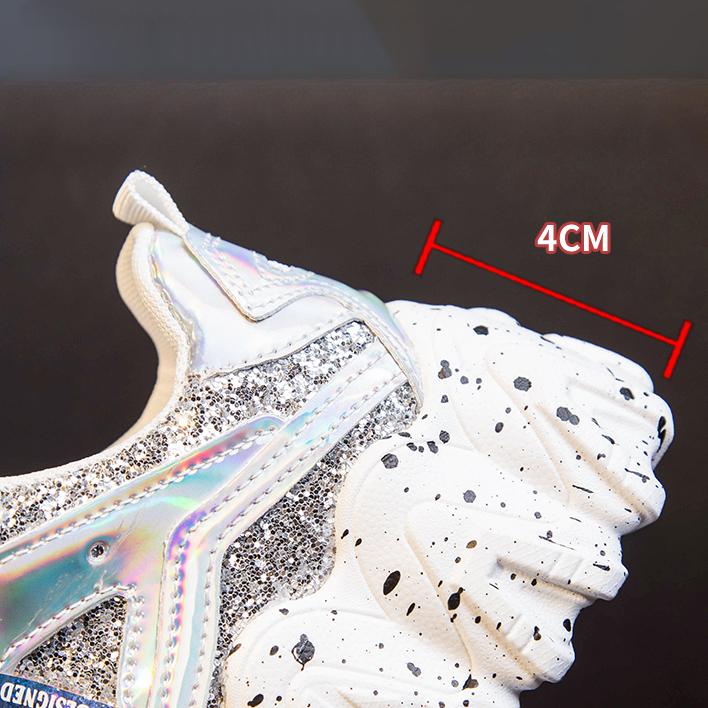 Sneakers Women Spring Fashion Sequined Cloth Bling Breathable Round Toe Leisure Chunky Women Shoes Tenis Feminino