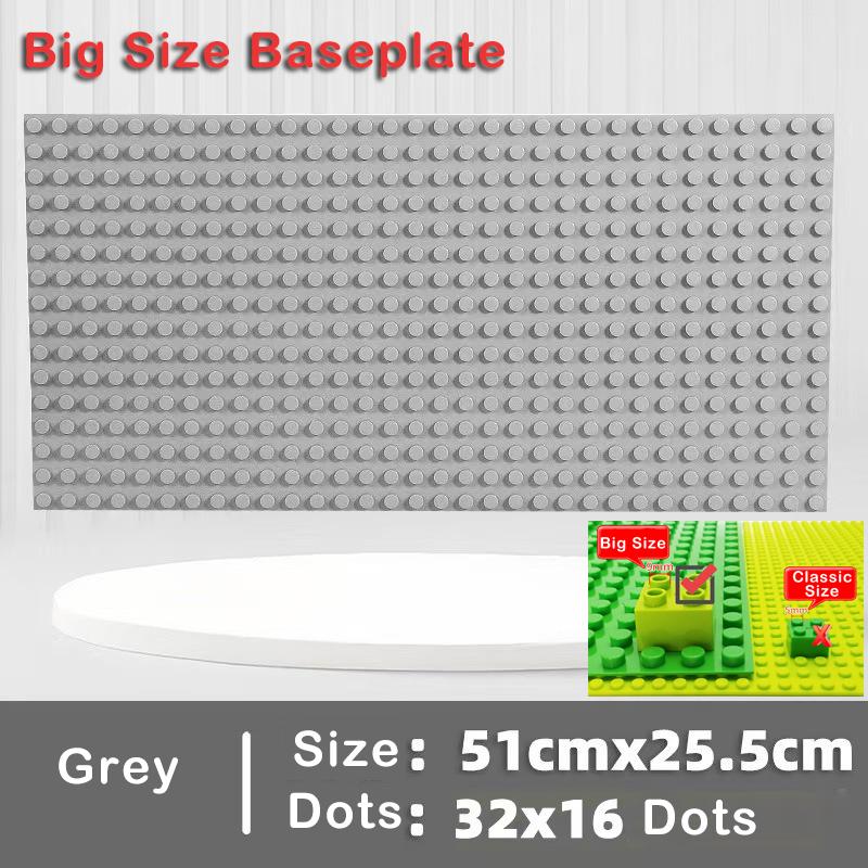 11 Colors 51*25.5cm Large Particle Size Building Blocks Baseplate Bricks Base Plate DIY Educational Toys for Children Brick Wall