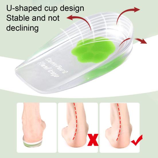 1 Pair Heel Pads Super Soft Wear Resistant Shock Absorption Comfortable Shoe Wedge Inserts Gel Heel Cups
