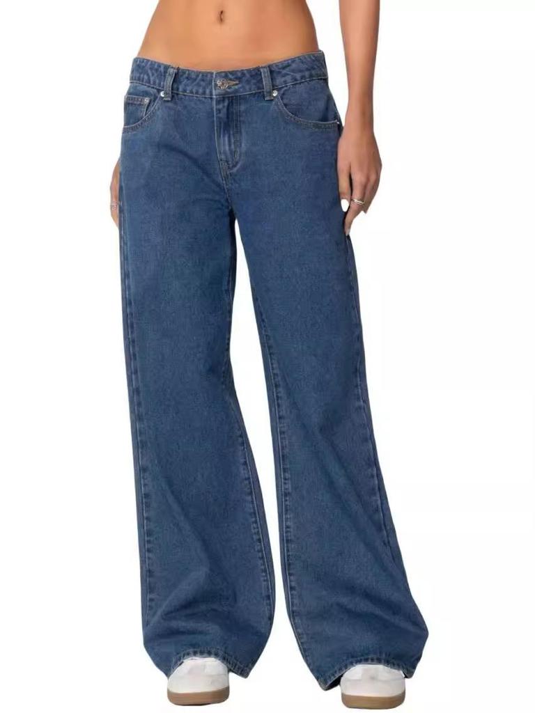 Russian Fashion: Women's High Waist Extra Long Wide Leg Jeans 2025
