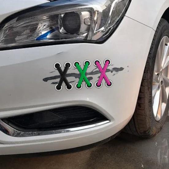 3D Realistic Shoelace Car Sticker Waterproof Sunproof Decals with Strong Adhesive for Scratch Cover for Cars Motorcycles
